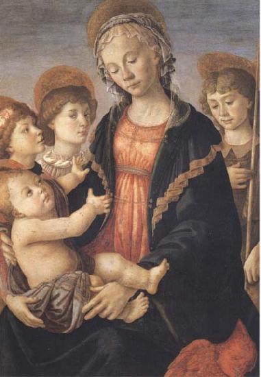 Sandro Botticelli Madonna and Child with St John and two Saints